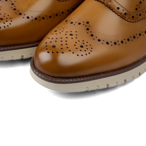 جزمة رسمية جلد طبيعي باللون بني