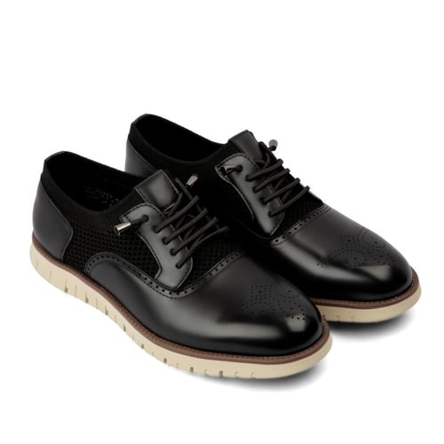 جزمة رسمية جلد طبيعي باللون اسود