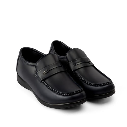 حذاء رسمي طبي من الجلد الطبيعي كحلي