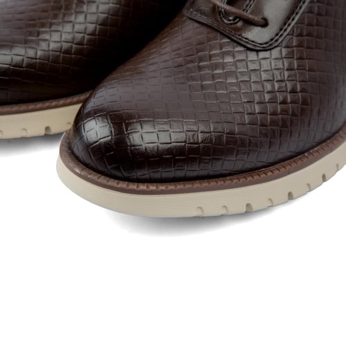 جزمة رسمية جلد طبيعي باللون كافي