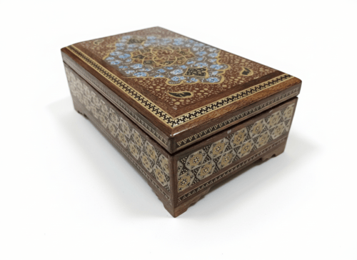 علبة خشب صناعة يدوية كبيرة