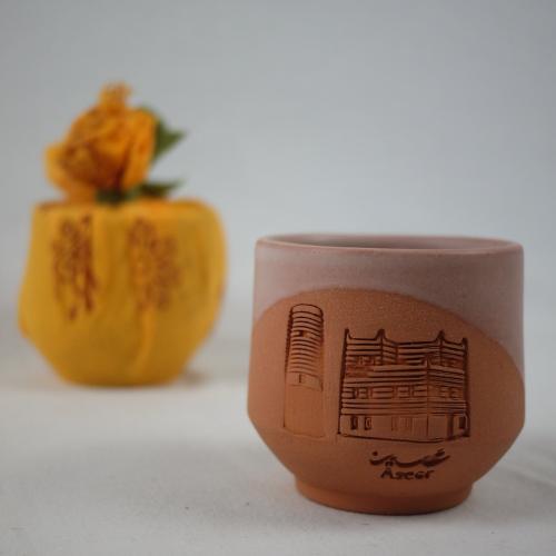 كوب عسير - aseer hand made cup