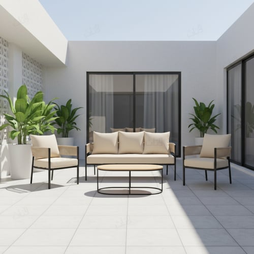 طقم جلوس خارجي 5 أشخاص – تصميم عصري وفخم