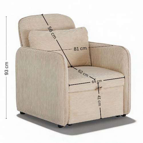 طقم كنب سرير بيج – تصميم عملي بلمسة عصرية