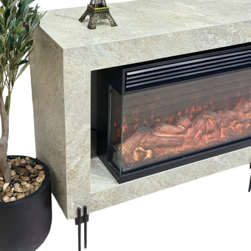 دفاية كهربائية حديثة من الرخام الصناعي بأرجل معدني...