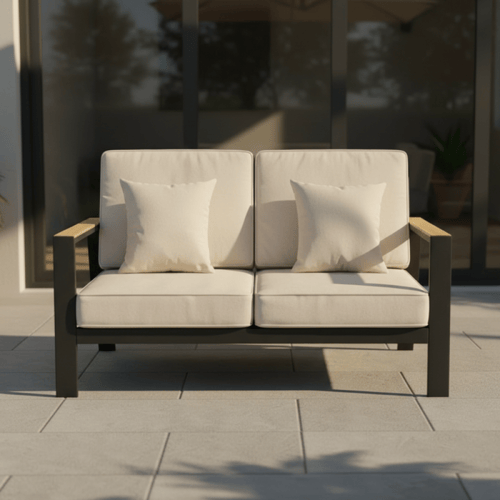 جلسة خارجية ألمنيوم بيج – أناقة هادئة للمساحات الم...