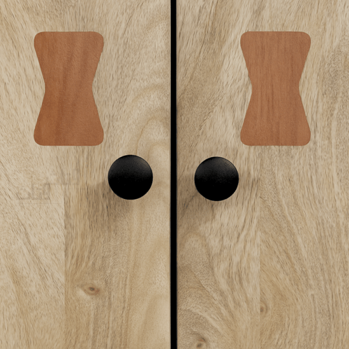 طاولة بوفيه متعددة الألوان من الخشب الصلب بصناعة ه...