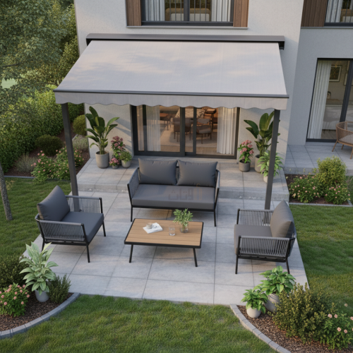 طقم جلوس خارجي 4 مقاعد – تصميم أنيق ومريح