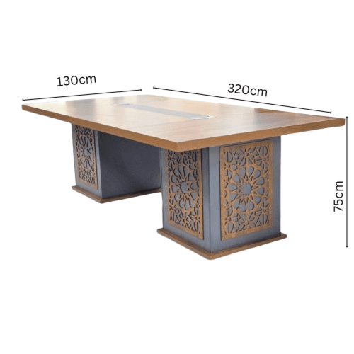 طاولة اجتماعات خشب 320 سم – تصميم عصري وعملي