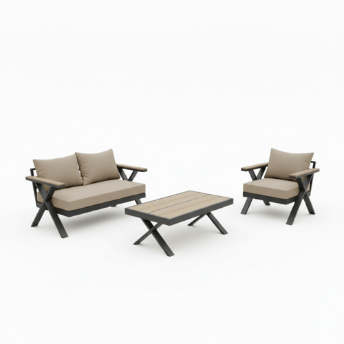 طقم جلوس خارجي 3 مقاعد – تصميم عملي ومريح