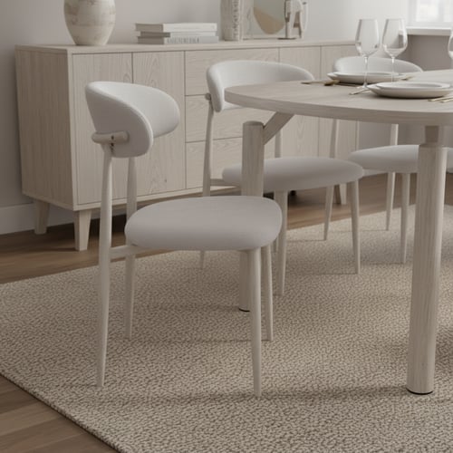 طاولة طعام رخام مع 6 كراسي – أناقة البيج وراحة الع...