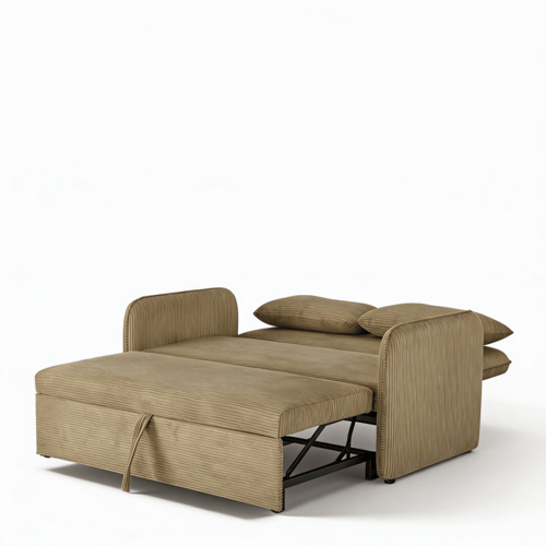 طقم كنب سرير بني – راحة نهارية ونوم مريح ليلاً