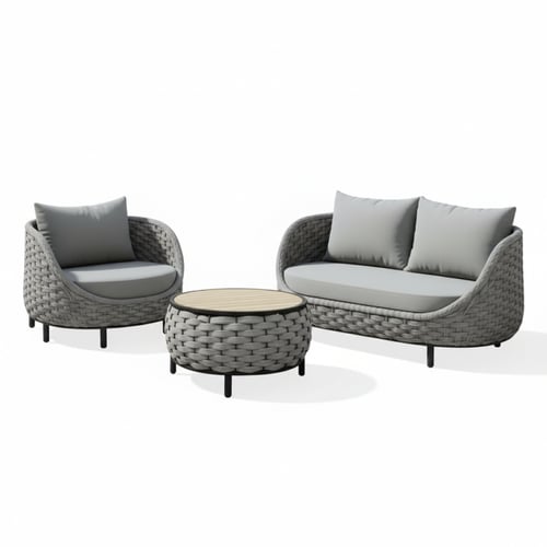 طقم جلوس خارجي 3 مقاعد – تصميم عملي وعصري