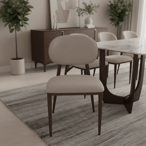 طقم طاولة طعام رخام مستطيل راقٍ – 8 أشخاص