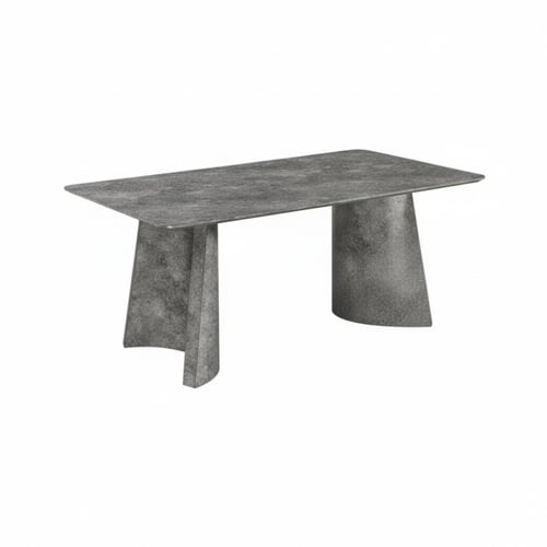 طاولة طعام خشبية رمادية مع 8 كراسي – مساحة واسعة ل...