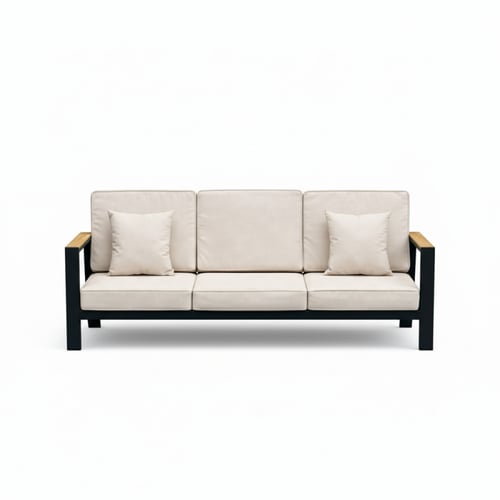 جلسة خارجية ألمنيوم بيج – أناقة هادئة للمساحات الم...