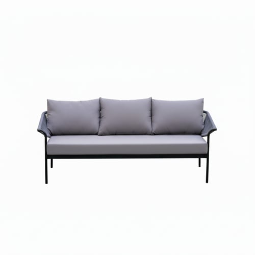 جلسة خارجية معدنية رمادي – تصميم واسع وفخم