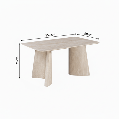 طاولة طعام خشبية بيج مع 6 كراسي – دفء وأناقة لعائل...