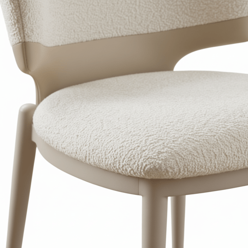 طقم طاولة طعام رخام بيج مستطيل فاخر – يتسع لـ 6 أش...