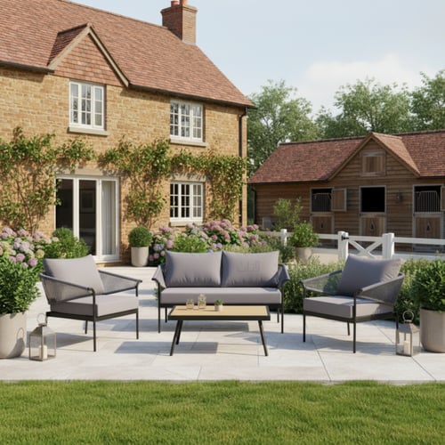 طقم جلوس خارجي 4 مقاعد – تصميم واسع ومريح