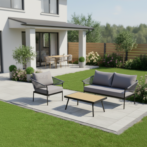 طقم جلوس خارجي 3 مقاعد – تصميم أنيق وعصري