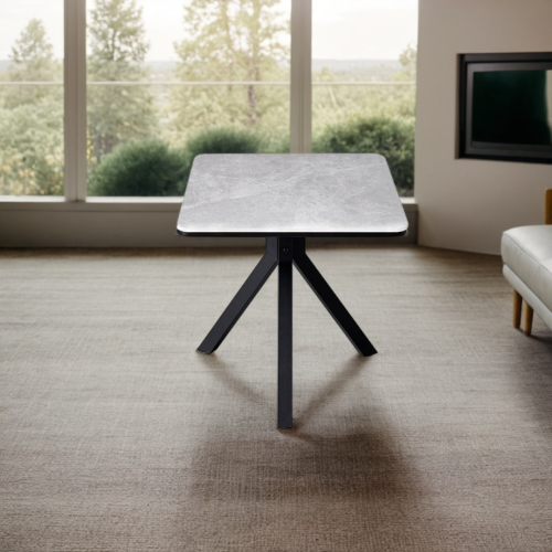 طاولة جانبية سيراميك باللون الرمادي 60سم