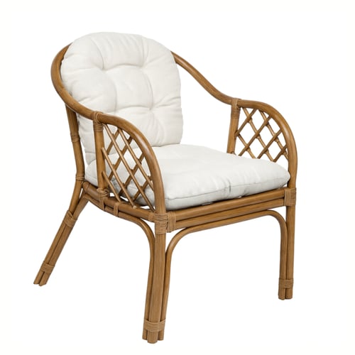 طقم جلسة خشبي بلون بني وأوف وايت بتفاصيل هندية فاخ...