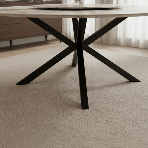 طقم طاولة طعام سيراميك بيج دائري – طاولة + 10 كراس...