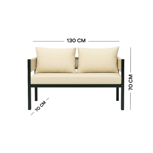 طقم جلسة خارجية 5 قطع – مثالي للحديقة والشرفة – بي...