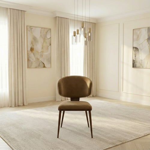 طقم سفرة رخامي مع 8 كراسي بيج وبني أناقة للمساحات...