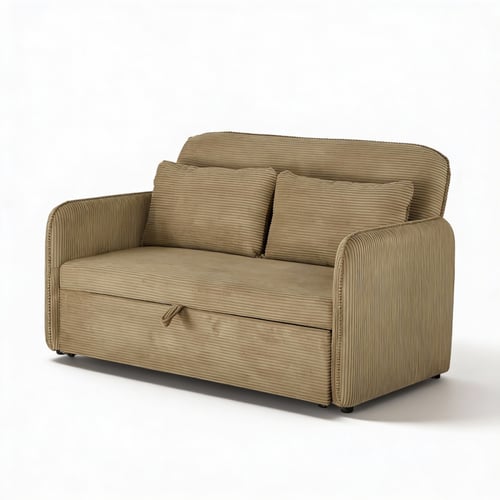 طقم كنب سرير بني – راحة نهارية ونوم مريح ليلاً