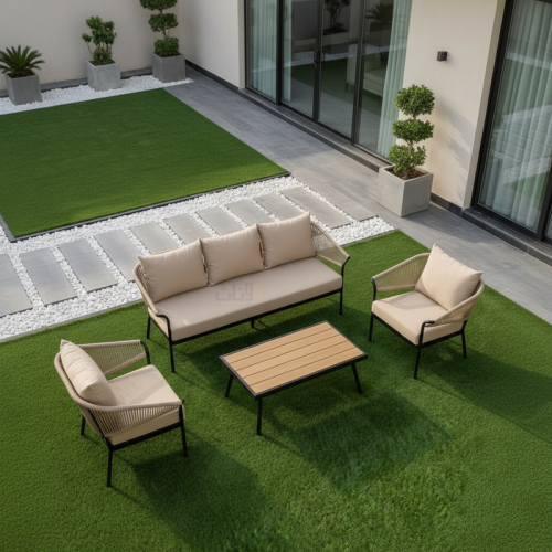 طقم جلوس خارجي 5 مقاعد – فخامة وراحة متكاملة