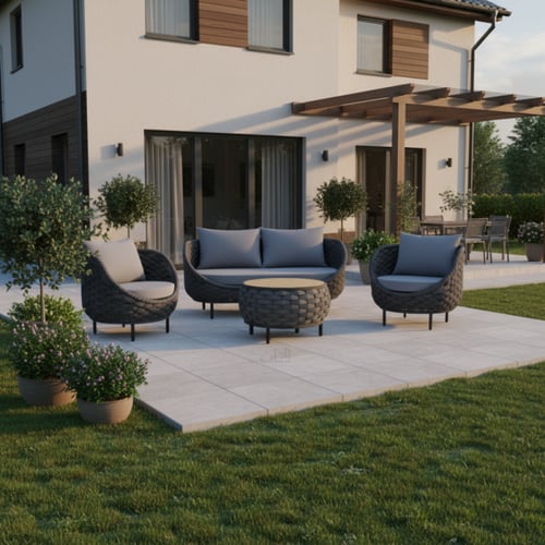 طقم جلوس خارجي 4 مقاعد – تصميم مريح للمساحات المتو...