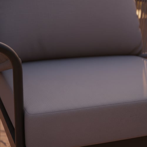 جلسة خارجية معدنية رمادي – تصميم واسع وفخم