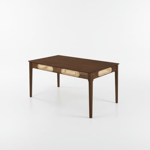 طقم طاولة طعام خشب لون جوز – طاولة + 6 كراسي لمسة...