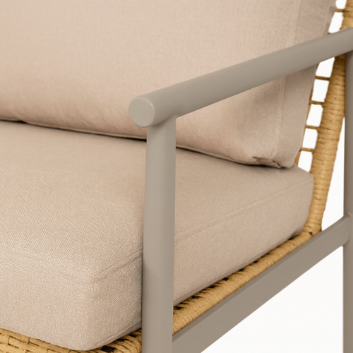 طقم كنب خارجي 7 أشخاص بيج مع طاولة – راحة وأناقة ل...