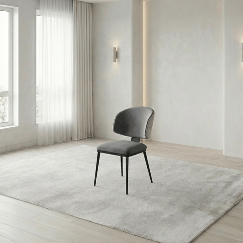 طقم سفرة رخامي مع 8 كراسي رمادي واسود فخامة للعائل...