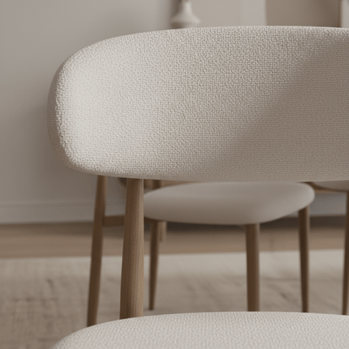 طقم طاولة طعام دائري أبيض – فخامة للتجمعات الكبيرة