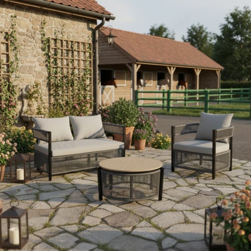 طقم جلوس خارجي 3 مقاعد – تصميم مريح وعملي