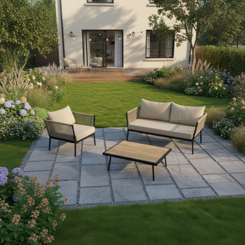 طقم جلوس خارجي 3 مقاعد – تصميم أنيق ومتين