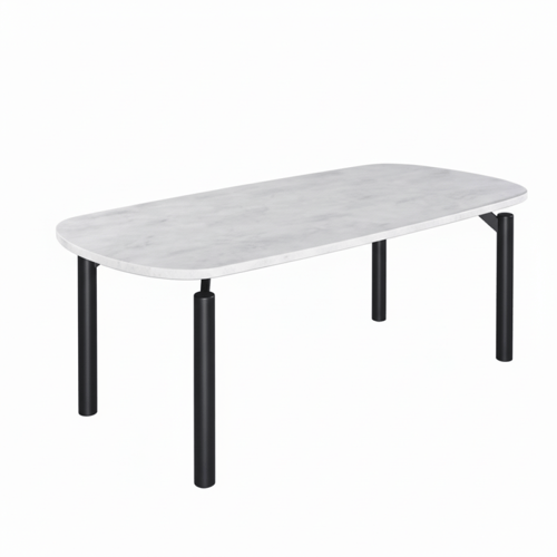 طقم طاولة طعام رمادي مستطيل مع 8 كراسي – مثالي للض...