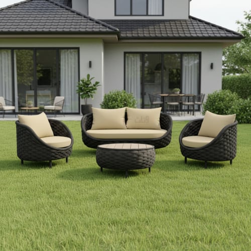 طقم جلوس خارجي 4 مقاعد – تصميم عملي ومريح