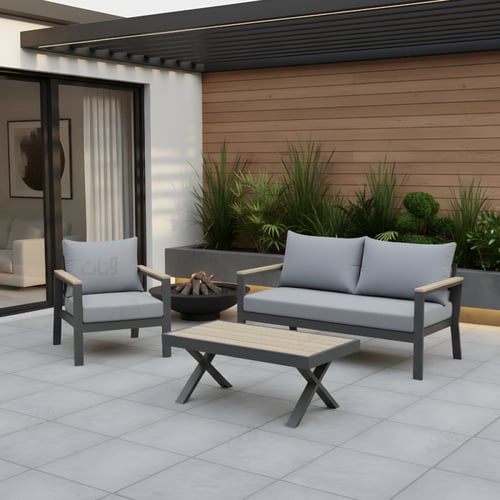 طقم جلوس خارجي 3 أشخاص – تصميم عملي ومريح