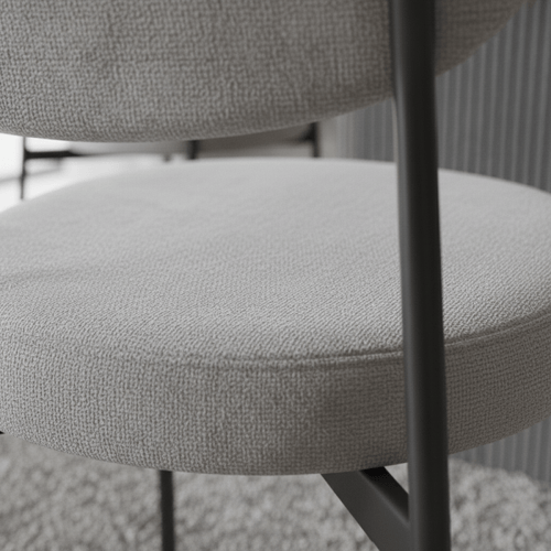 طقم طاولة طعام مستطيل رمادي – تصميم عملي عصري