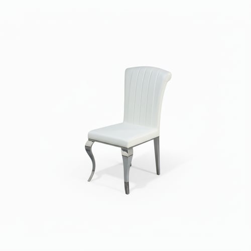 طاولة طعام مستطيلة أبيض وفضي – أناقة واسعة لعائلة...