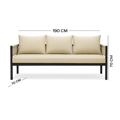 طقم جلسة خارجية 5 قطع – مثالي للحديقة والشرفة – بي...