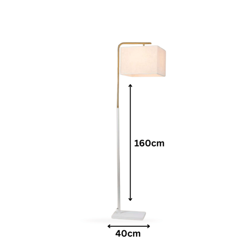 إضاءة أرضية عصرية وأنيقة باللون الأبيض والذهبي