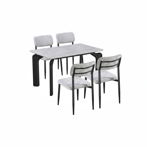 طقم طاولة طعام مستطيل مع 4 كراسي – مثالي للمساحات...