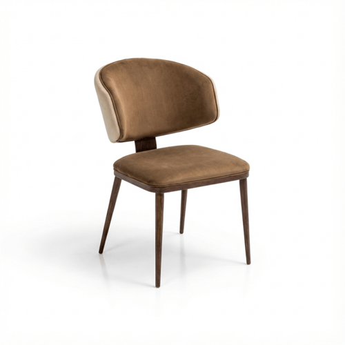 طقم سفرة رخامي مع 6 كراسي بني وبيج فخامة عصرية