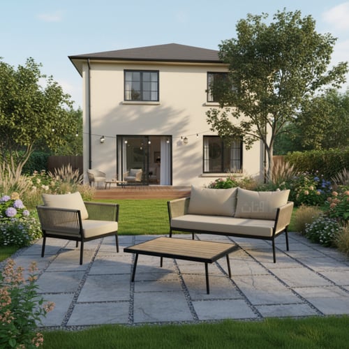 طقم جلوس خارجي 3 مقاعد – تصميم أنيق ومتين